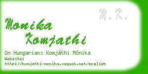 monika komjathi business card